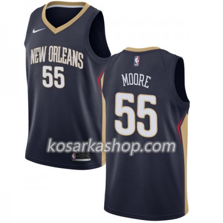 Dres New Orleans Pelicans ETwaun Moore 55 Nike 2017-18 Navy Swingman